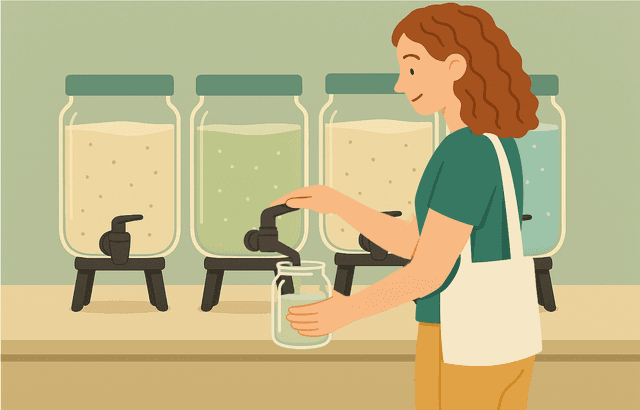 Refill station illustration