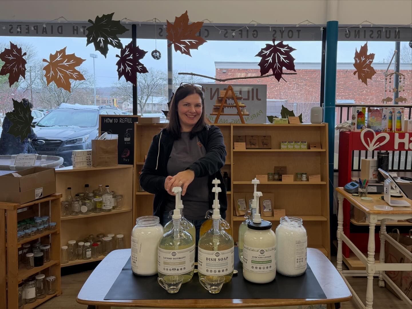 Pop-up refill station